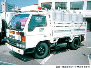 プロパンガスボンベ配送車