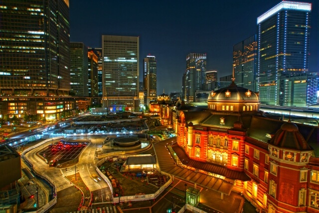千代田区東京駅の夜景