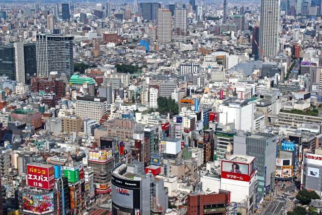 新宿区の空撮