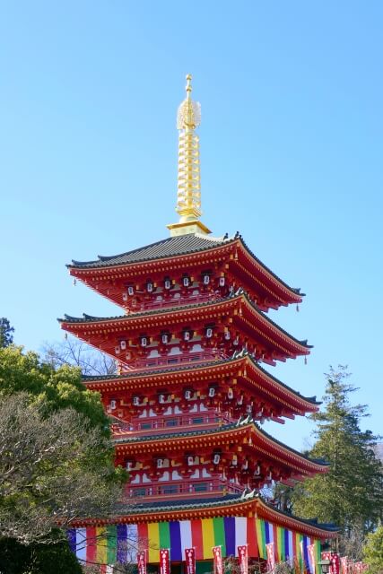 日野市の高幡不動尊五重塔