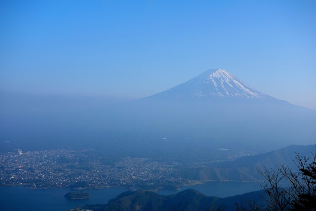 笛吹市から眺める富士山