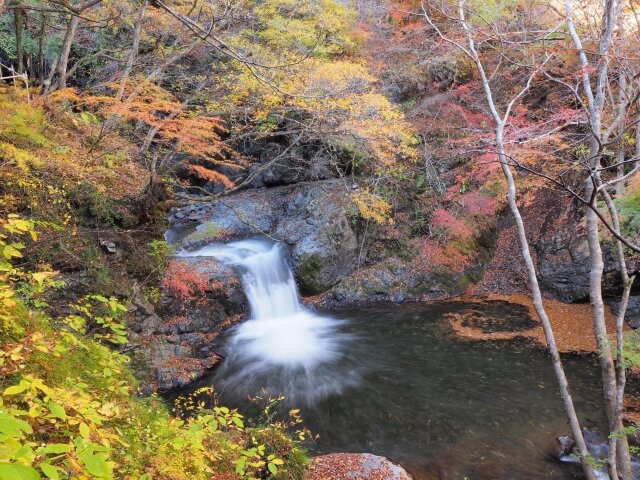 富士川町の紅葉と滝