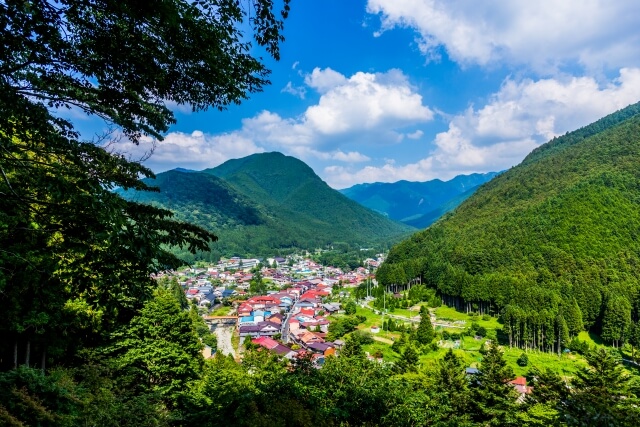 天川村の風景