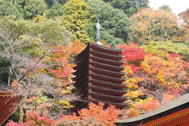 桜井市の談山神社の十三重塔