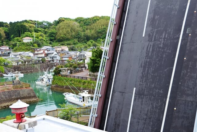 香南市の手結港可動橋