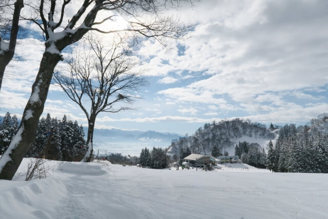 戸狩温泉の雪景色