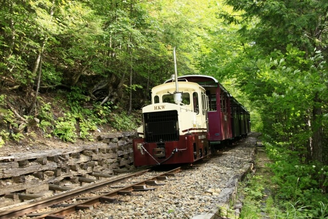 上松町を走る赤沢森林鉄道