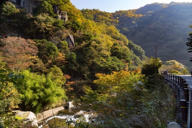 日南町 石霞渓の風景