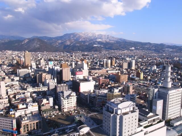 山形市の町並み