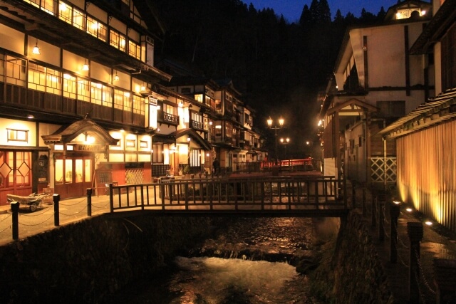 銀山温泉の風景 尾花沢市