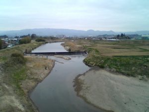 相馬市内を流れる宇多川