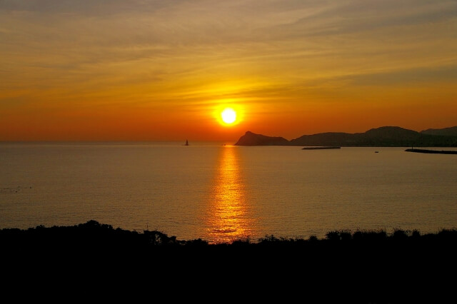 東シナ海の夕日