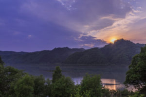 平取町の夕景