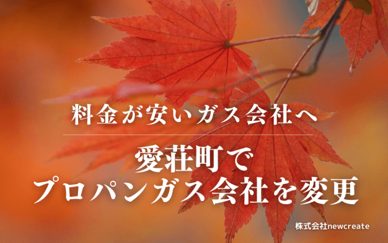 愛荘町でプロパンガス会社を変更する