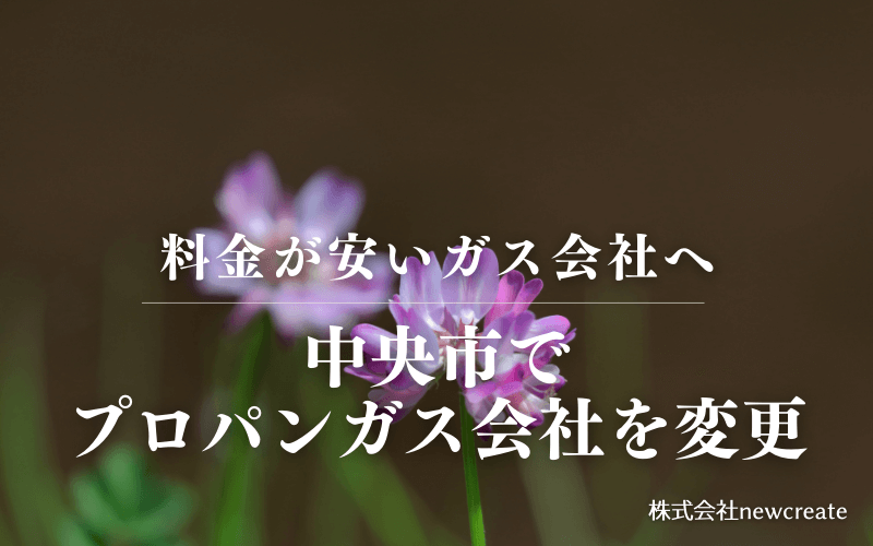 中央市でプロパンガス会社を変更する