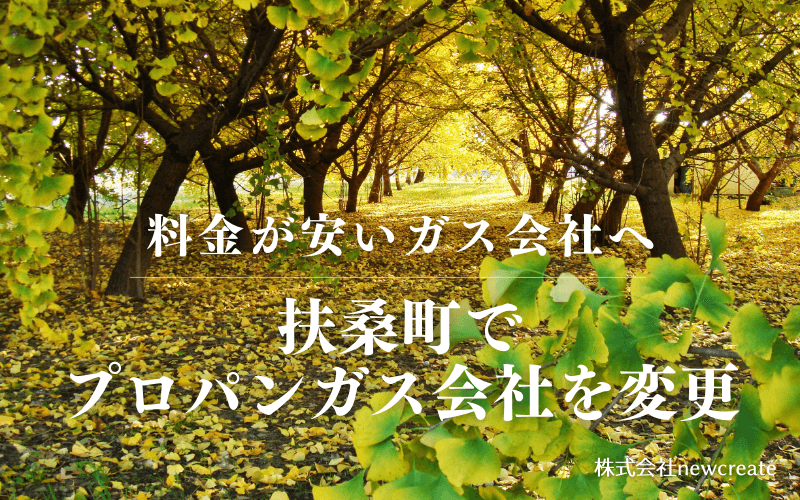 扶桑町でプロパンガス会社を変更する
