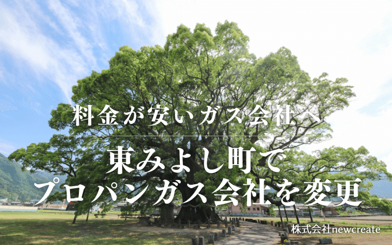 東みよし町でプロパンガス会社を変更する