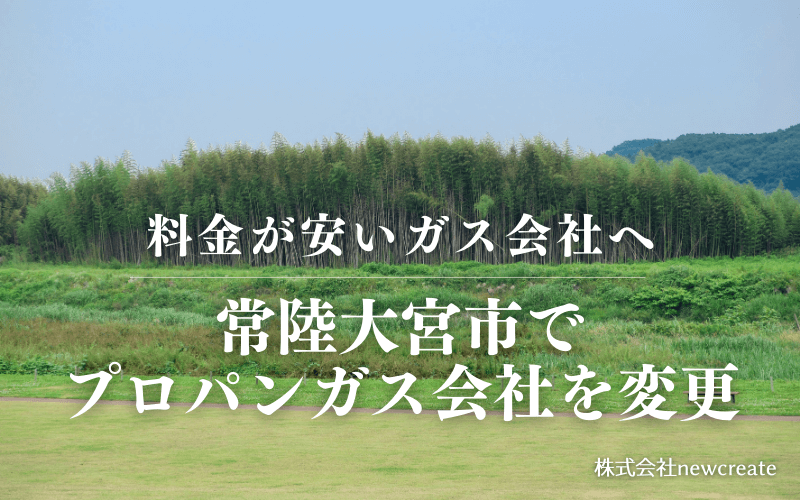 常陸大宮市でプロパンガス会社を変更する