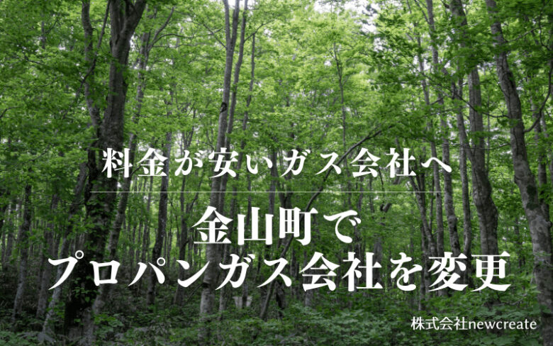 金山町でプロパンガス会社を変更する