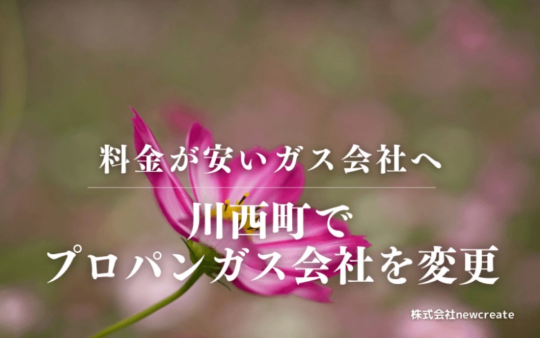 川西町でプロパンガス会社を変更する