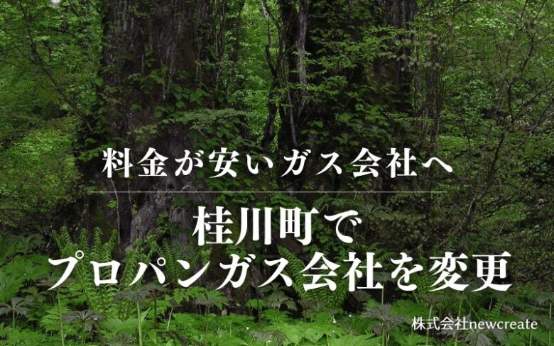 桂川町でプロパンガス会社を変更する