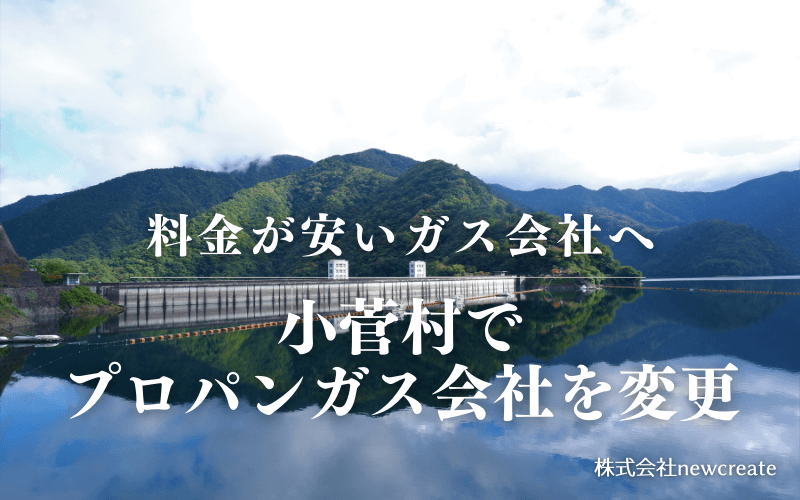 小菅村でプロパンガス会社を変更する