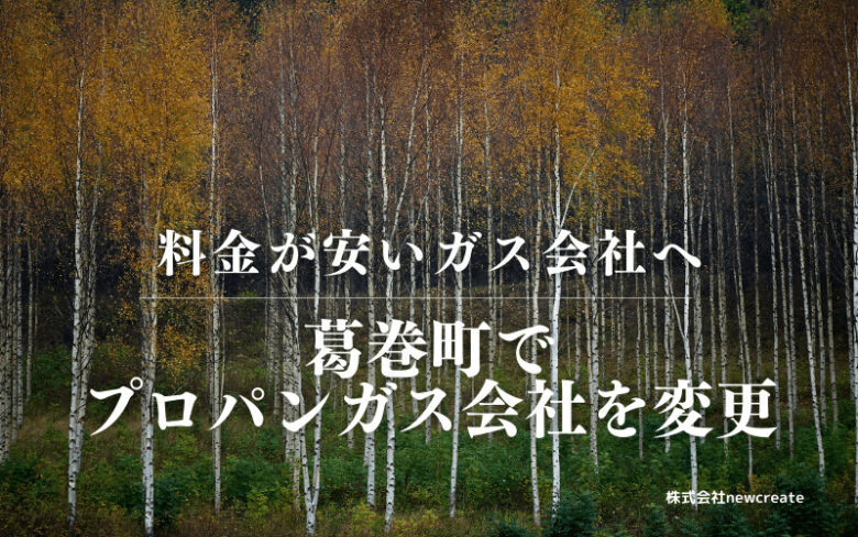 葛巻町でプロパンガス会社を変更する