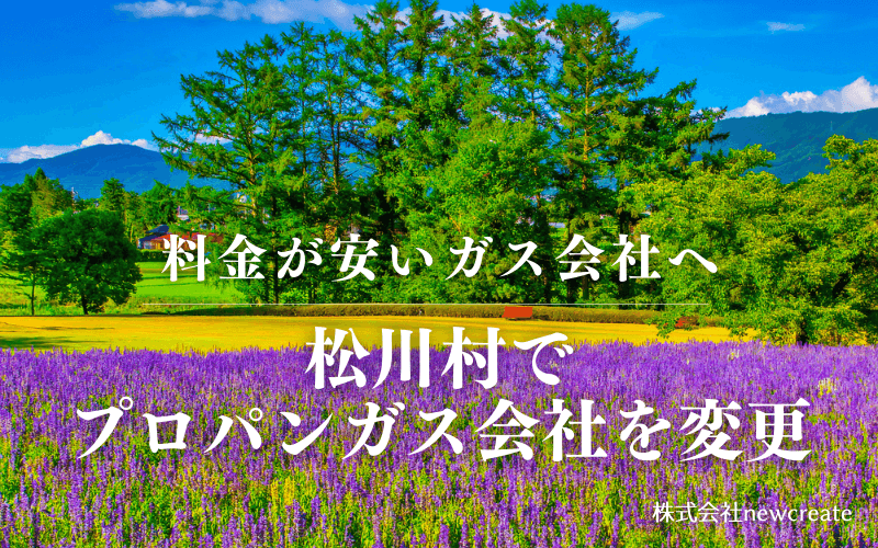 松川村でプロパンガス会社を変更する