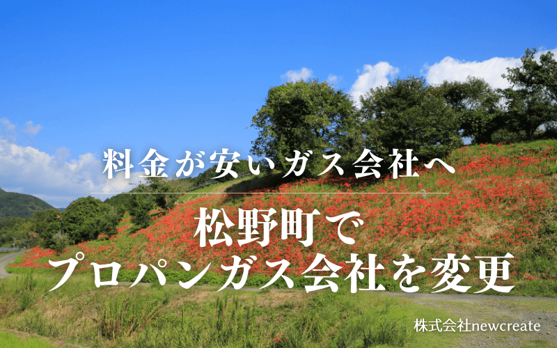 松野町でプロパンガス会社を変更する