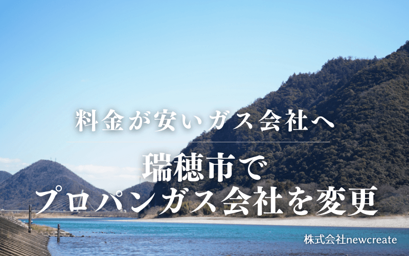 瑞穂市でプロパンガス会社を変更する