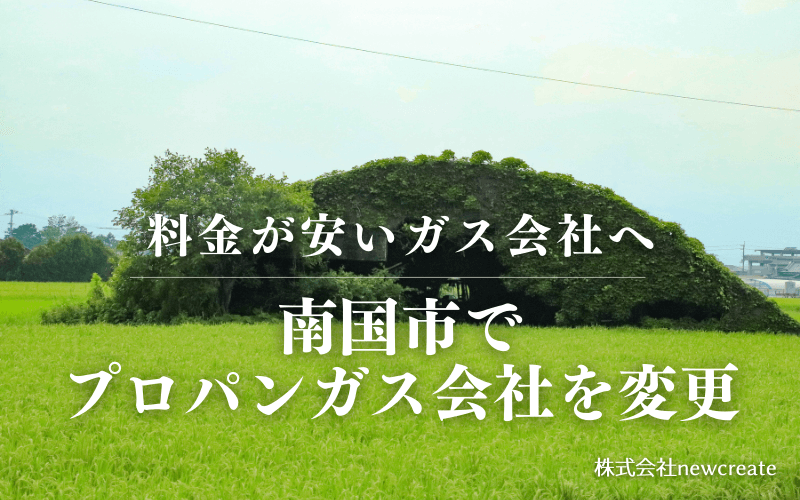 南国市でプロパンガス会社を変更する