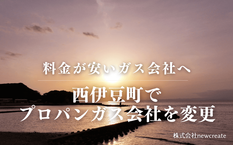 西伊豆町でプロパンガス会社を変更する