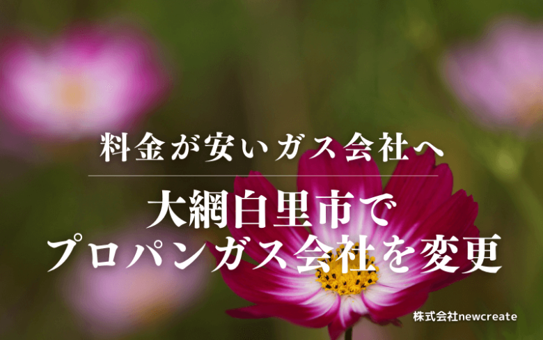 大網白里市でプロパンガス会社を変更する