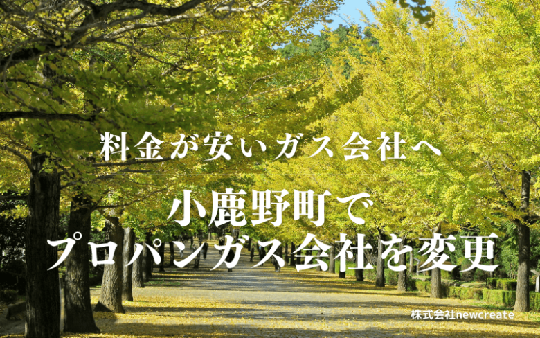 小鹿野町でプロパンガス会社を変更する