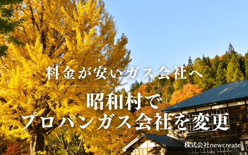 福島県昭和村でプロパンガス会社を変更する
