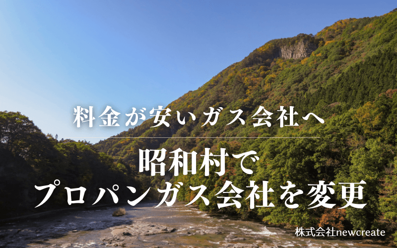 群馬県昭和村でプロパンガス会社を変更する