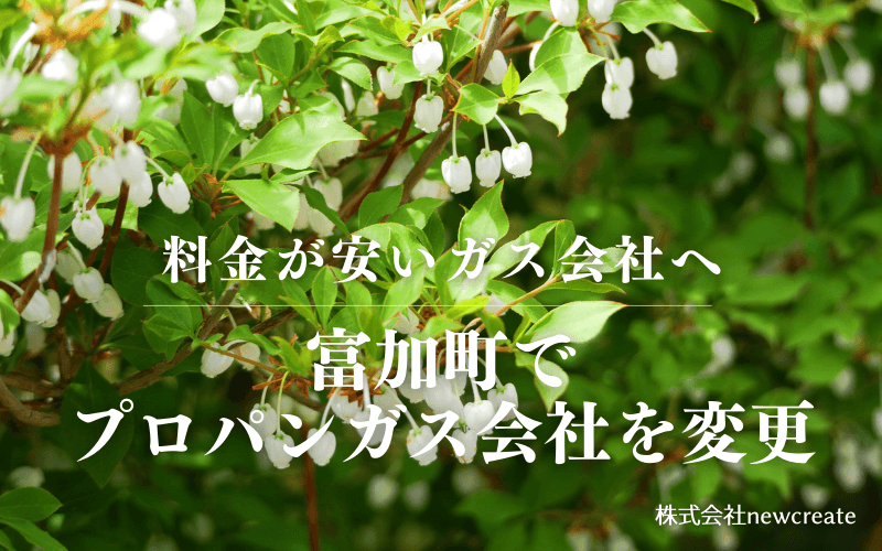 富加町でプロパンガス会社を変更する