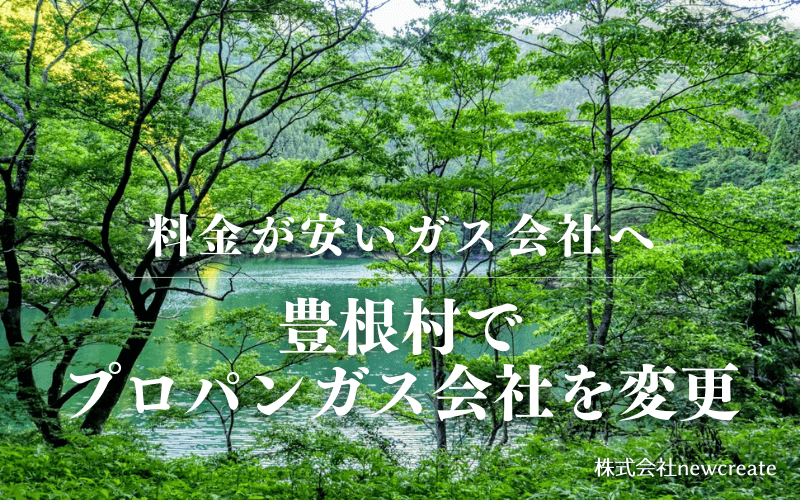 豊根村でプロパンガス会社を変更する