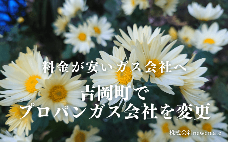 吉岡町でプロパンガス会社を変更する