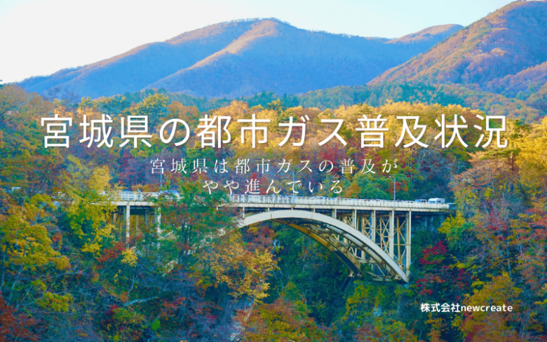 宮城県の都市ガス普及状況