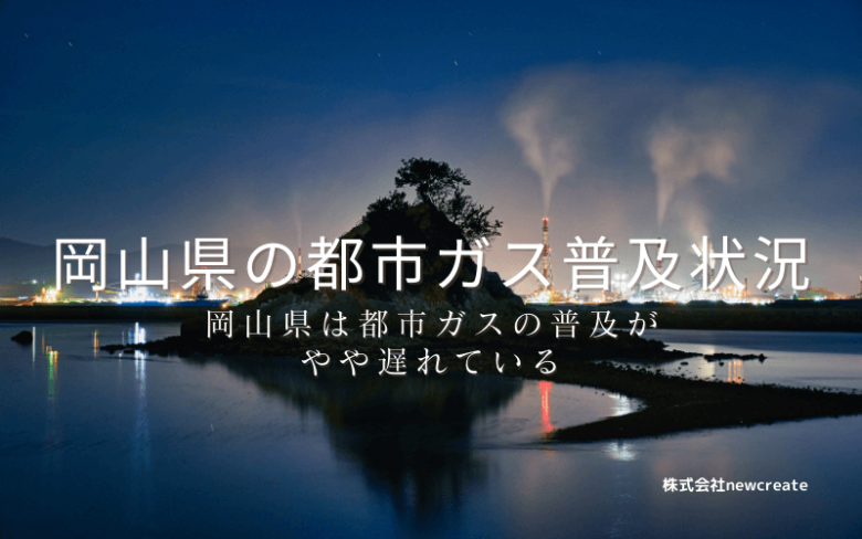 岡山県の都市ガス普及状況