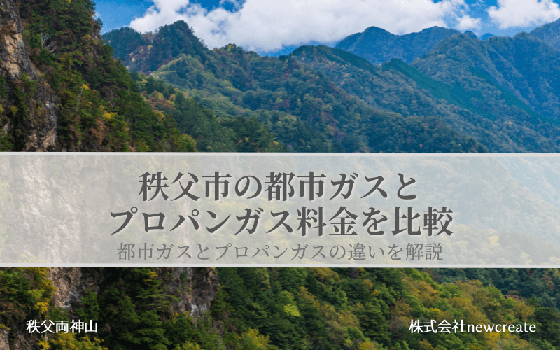 秩父市の都市ガスとプロパンガス料金を比較