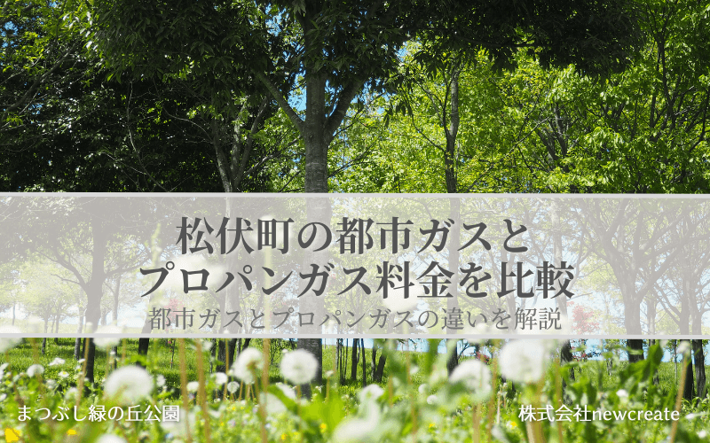 松伏町の都市ガスとプロパンガス料金を比較