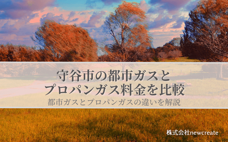 守谷市の都市ガスとプロパンガス料金を比較