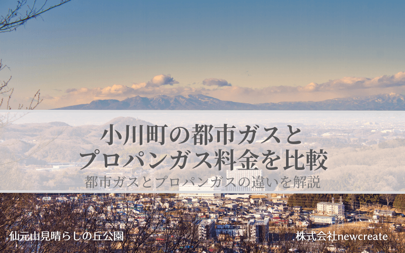 小川町の都市ガスとプロパンガス料金を比較