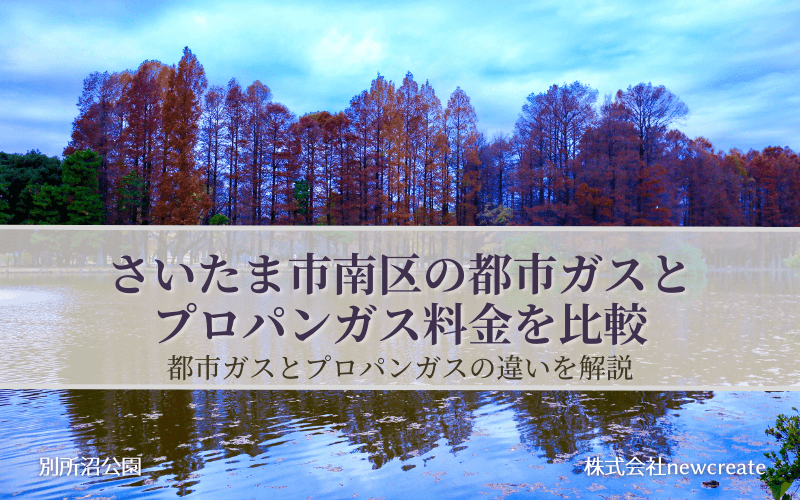 さいたま市南区の都市ガスとプロパンガス料金を比較