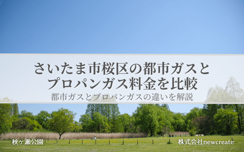 さいたま市桜区の都市ガスとプロパンガス料金を比較