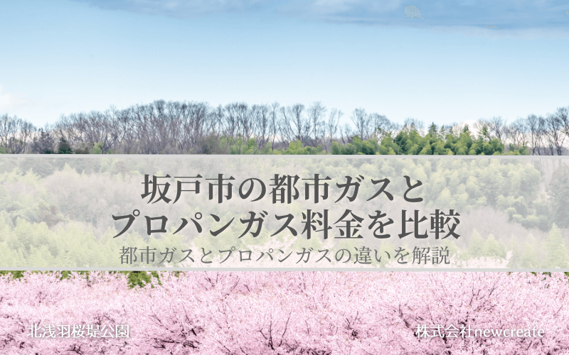 坂戸市の都市ガスとプロパンガス料金を比較