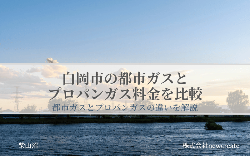 白岡市の都市ガスとプロパンガス料金を比較