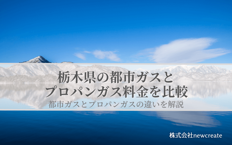 栃木県の都市ガスとプロパンガス料金を比較